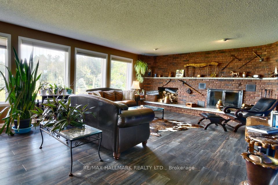 Living Room - Wood Burning Fireplace