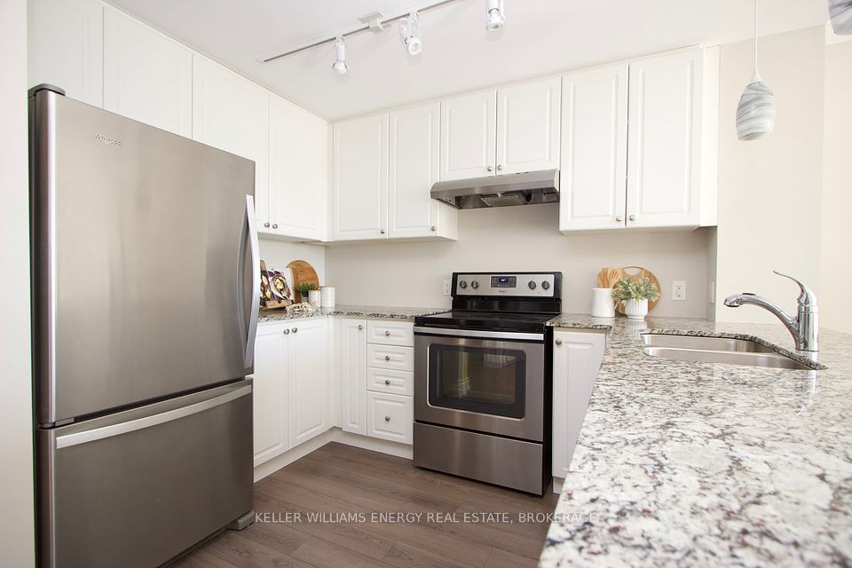 Kitchen with stainless steel appliances