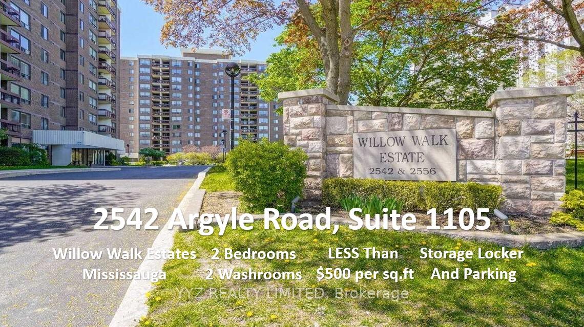 2 Bedrooms Condo at 2542 Argyle, Mississauga For sale