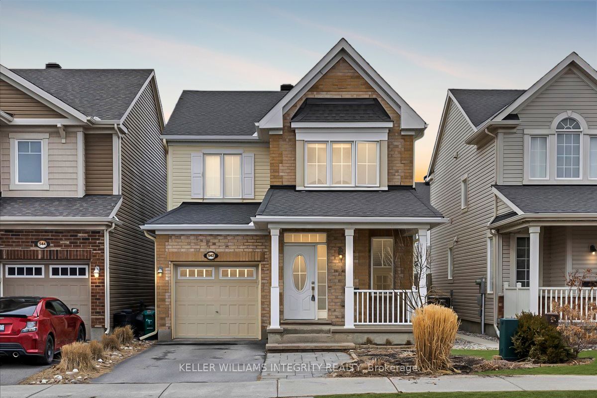 542 Dundonald Drive Barrhaven, Ontario Welcome to 542 Dundonald in Barrhaven, a charming detached home offering 3 bedrooms and 2.5 bathrooms. The main floor boasts beautiful flooring throughout, with a spacious dining room perfect for entertaining. The open-concept kitchen seamlessly flows into the living room, featuring stainless steel appliances and direct access to the backyard, ideal for outdoor gatherings. Upstairs, you'll find a generous primary bedroom complete with a 4-piece ensuite, including a glass shower, as well as two additional spacious bedrooms, and a convenient laundry room. The fully finished basement, completed in 2020, provides a fantastic rec room for relaxation or recreation. The home also includes a one-car garage and a fully fenced backyard with a back deck and interlock patio, perfect for a relaxing retreat or entertaining space. Located in a prime area, you'll enjoy proximity to schools, parks, and all the amenities Barrhaven has to offer. This home is a perfect blend of style, comfort, and convenience.
