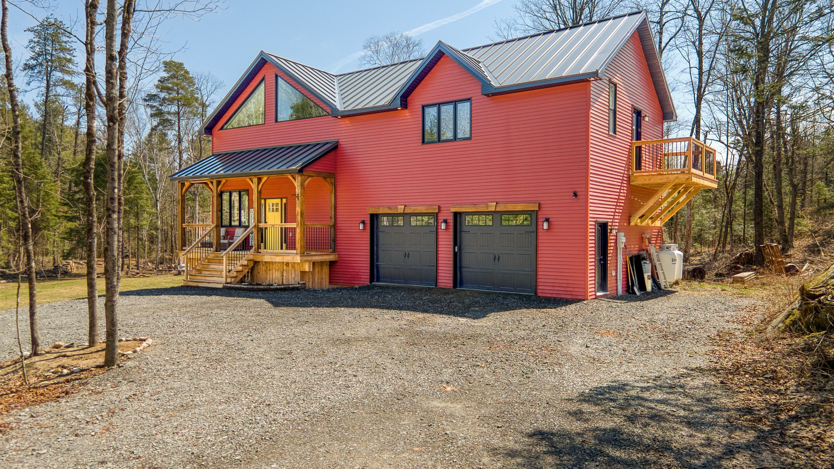2454 Darling Road Lanark Highlands, Ontario Remarkable 5 bedroom 4 bathroom Newly built home on 5 acres of mixed Bush. Across the road from the Lanark community forest as well where you have access to hundreds of acres with the possibility of gaining additional privilege's if you apply for them and qualify. The Custom work inside this home will absolutely explode your mind... from the curly maple stairs to the post and beam work, balcony's off each primary bedroom(2), live edge bar at the island, quartz counter tops, custom rain fall shower in the primary ensuite, This home is an absolute pride and joy for anyone. Check out the drove video in the additional links provided