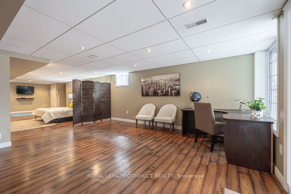 Expansive finished basement.