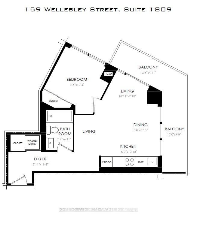 1 Bedroom Condo at 159 Wellesley,  Toronto For sale