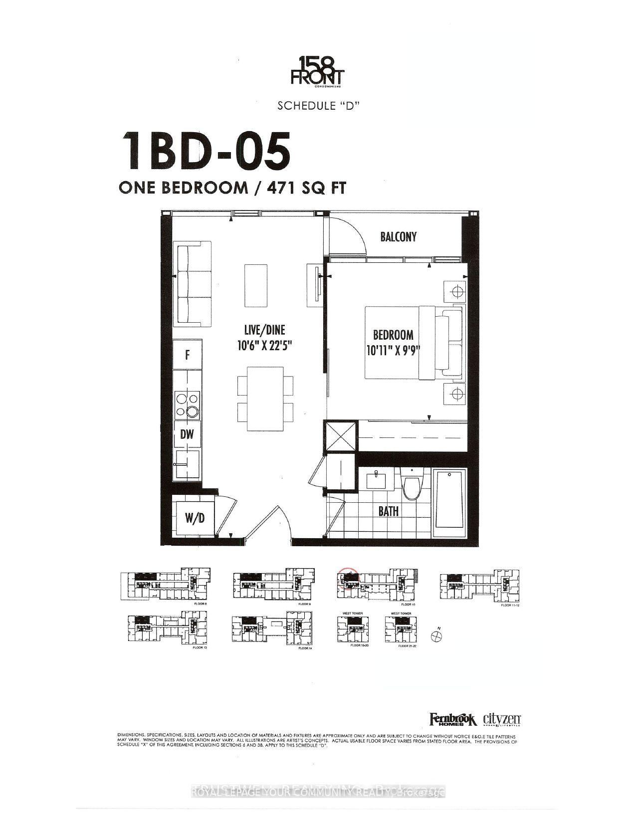 1 Bedroom Condo at 158 Front, Toronto For sale