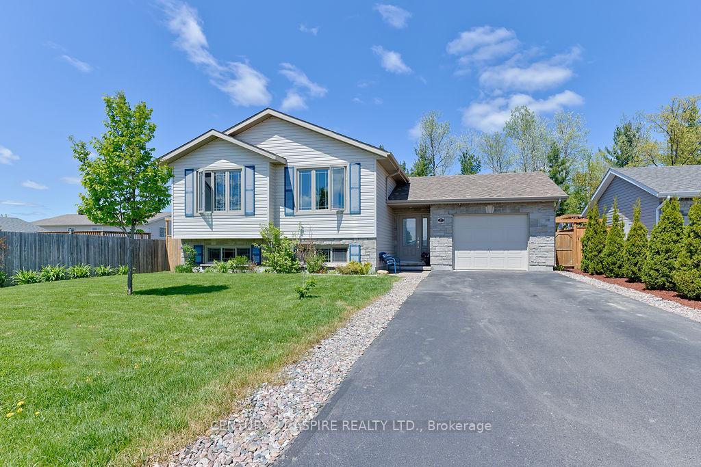 Bring on the summer! Welcome to this well appointed side split home in a great neighbourhood, complete with a refreshing inground salt water pool, and five bedrooms. As you enter, the well planned foyer is super functional and leads to all the different features and levels of the house. On the main floor is an open concept with lots of maple kitchen cupboards, island & pantry, dining area, and a spacious living room with hardwood floors & staircase. There is also three good sized bedrooms, and a four piece main bath. As we head downstairs through the French doors, we find a large but cozy rec room, two more generous sized bedrooms, and a three piece bath. There is also a laundry/utility room, and lots of storage as well. The foyer also leads to the attached garage, and the resort like backyard, complete with that heated salt water pool (4.5 ft deep), and a great patio area to lounge & relax on. A fenced backyard with no rear neighbours is great for your kids & dog. All this can be yours, come take a look asap, you don't want to miss out!