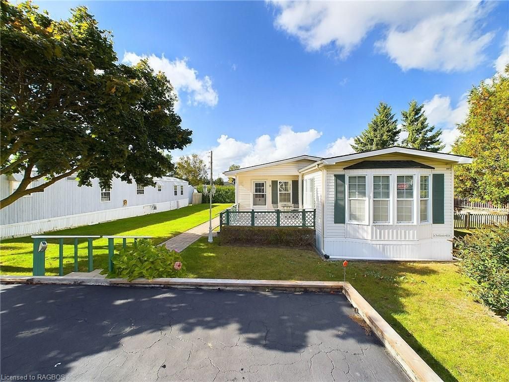 Private double driveway and front of home