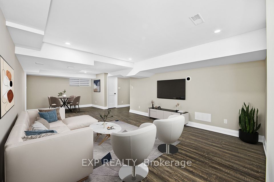 Virtually staged great room