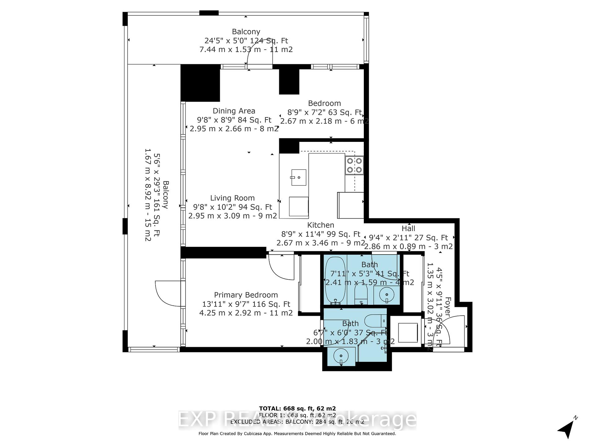 2 Bedrooms Condo at 360 Square One, Mississauga For sale