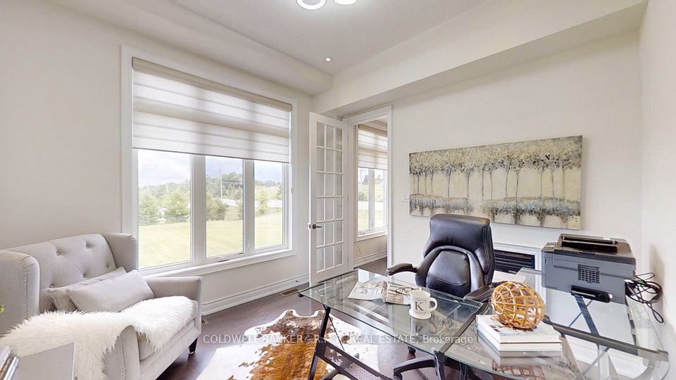 Office/Study with Fireplace and Large Window