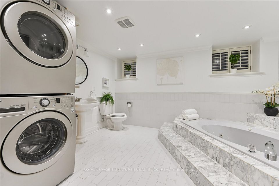 Lower level - bathroom with private laundry