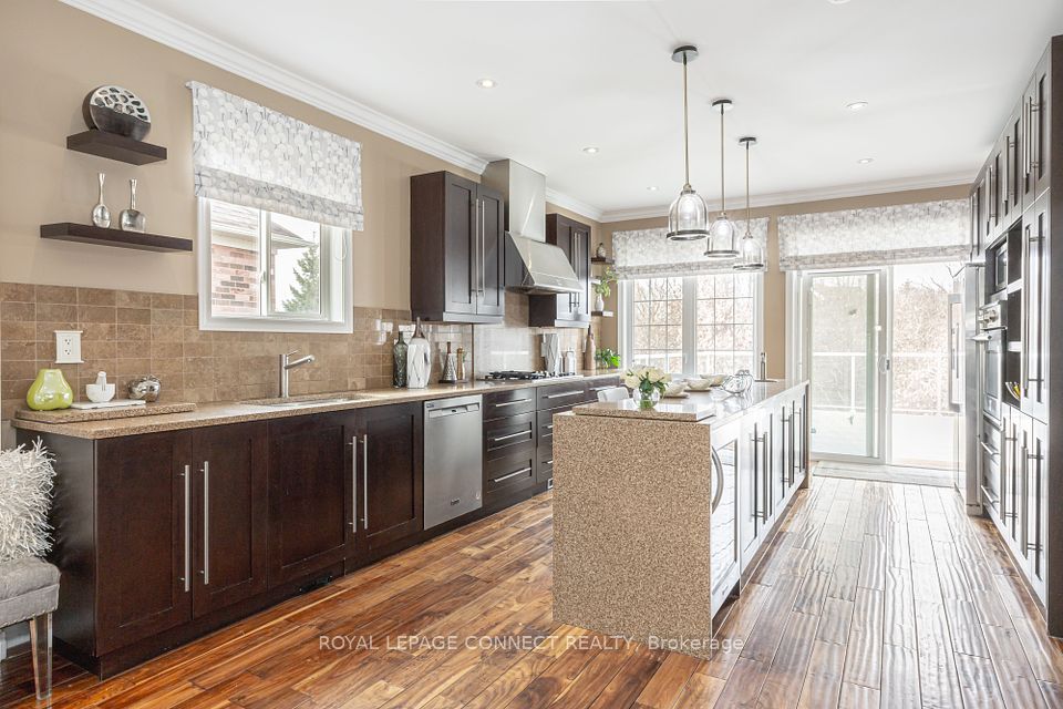 Custom kitchen with Cesarstone countertops.