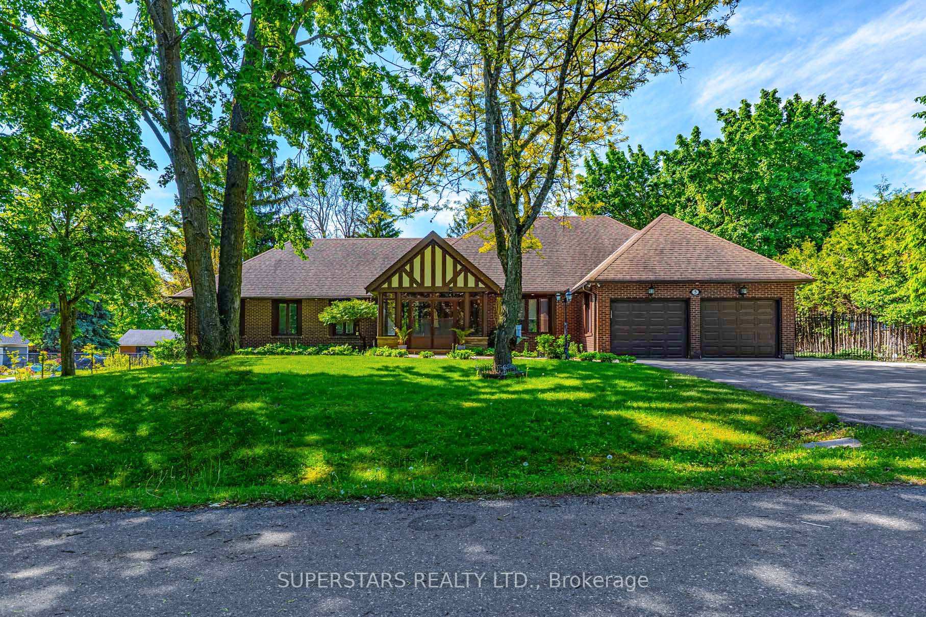 5 Mortson Street Markham, Ontario Rare Opportunity To Own A Beautifully Maintained Bungalow Nestled In A Quiet Cul-De-Sac In The Highly Sought-After Victoria Square Community. Situated On A Premium 114 Ft Frontage By 202 Ft Deep Lot, With Drawing Of Rebuilding A 8113Sqft House. This Charming Home Offers Exceptional Curb Appeal And A Huge Backyard Garden With Mature Trees, Your Own Private Oasis In The City. This Double Car Garage Home Features Elegant Hardwood Flooring, Crown Moulding, Fresh Paint And Stylish Light Fixtures. The Main Floor Features 4 Spacious Bedrooms, Ideal For Growing Families. The Living Room Boasts A Cathedral Ceiling, Adding A Grand, Airy Feel. Cozy Fireplace With A Stunning Floor To Ceiling Stone Wall Becomes The Focal Point Of The Family Room. The Upgraded Kitchen Completes With Granite Countertops And Backsplash. A Set Of French Doors In The Dining And Family Rooms Opens Directly To The Beautifully Landscaped Backyard. Enjoy Extra Space And Rental Income Potential From The Finished Basement, Featuring A Kitchen, 2 Spacious Bedrooms, A Large Recreation Room, And A 3pc Bathroom, Ideal For Guests, Or Tenants. Impressive With An Interlock Patio, 10' X 16' Shed With Electricity, Gas Bbq Hookup.