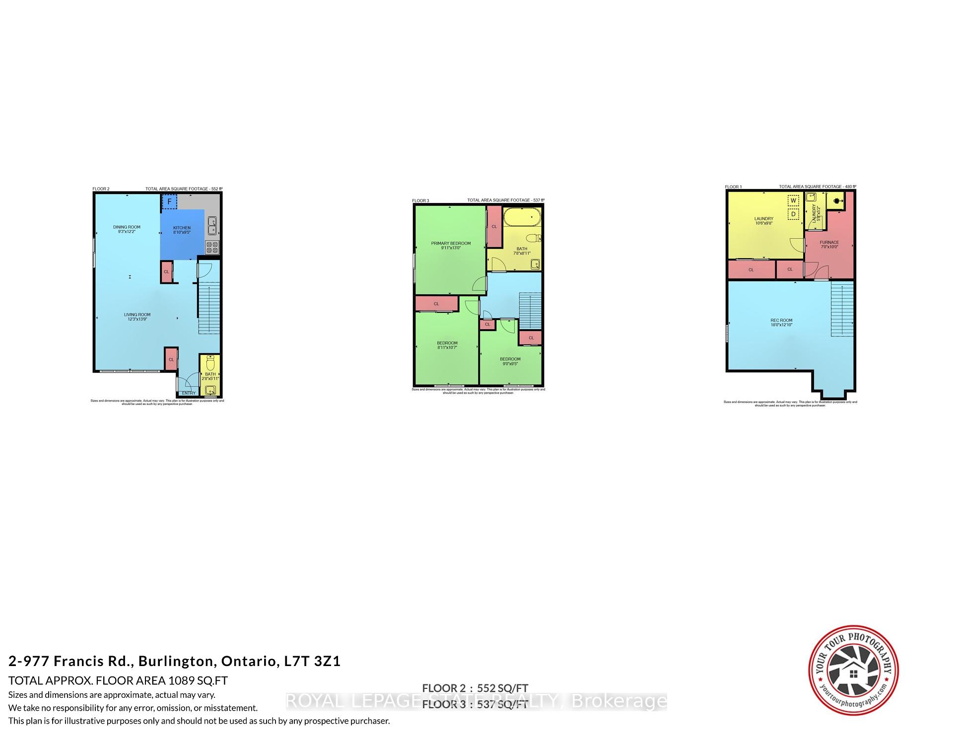 3 Bedrooms Condo at 977 Francis,  Burlington For sale
