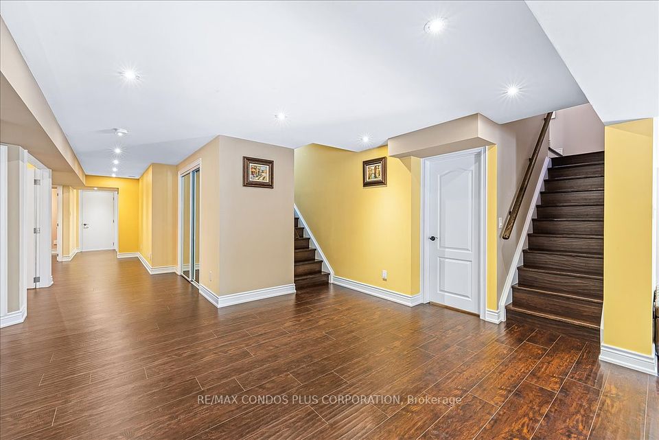 Two Staircases Lead to the Walk Out Basement