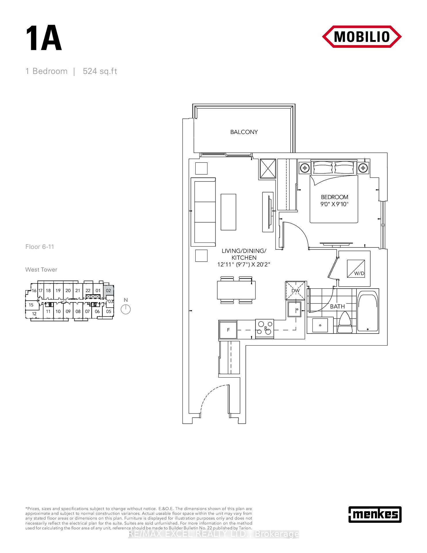 1 Bedroom Condo at 38 Honeycrisp, Vaughan For sale