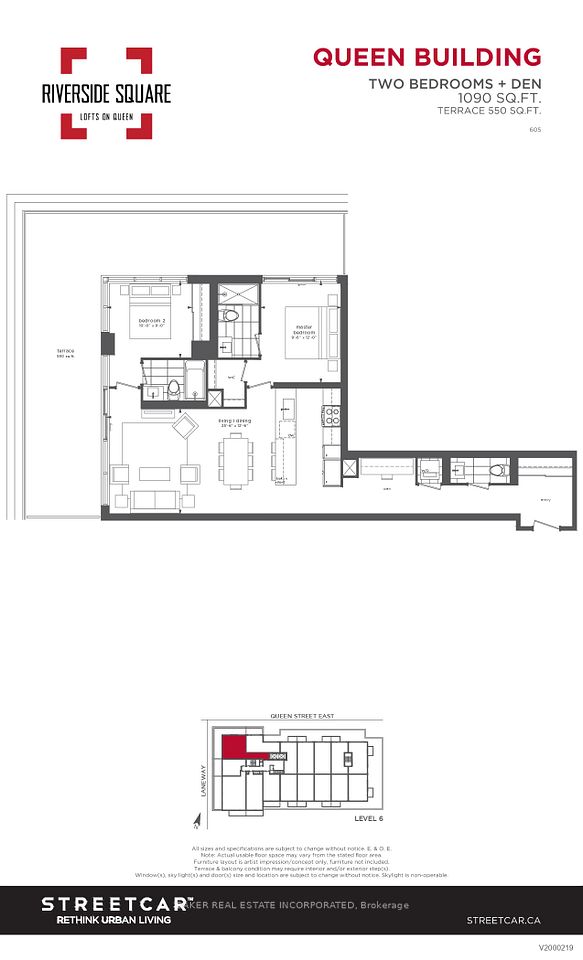 Unit #605 Floor Plan