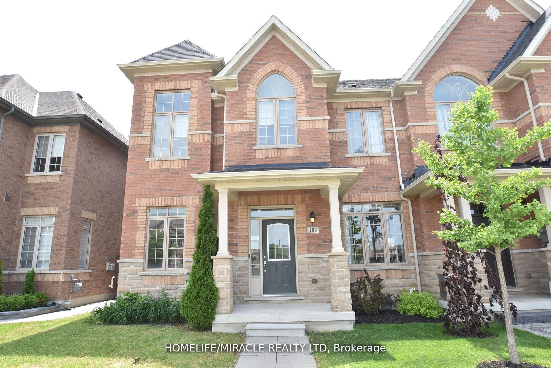 183 East's Corners Boulevard Vaughan, Ontario Exquisite Kleinberg Residence Nestled Within an Esteemed Enclave! Positioned in a distinguished community, this property boasts amenities conducive to family living. This superior end-unit takes full advantage of abundant natural light, receiving southern and northern exposure through sizeable windows. Entertain In Your Updated Kitchen (Gas Stove, Upgraded Fridge), Relax In Huge Master, Enjoy The Well Kept Yard. Custom Window Coverings, Wood Floors T/O, Generous Playroom Space, Custom BuiltIn Bench In Mudroom, Freshly Painted, Fireplace, & Wood Floors Stained In Place. Enjoy a Heated Garage that allows for perfect insulation during cold climate.