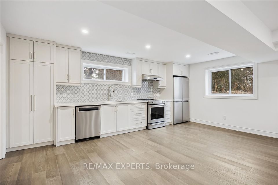 Open Concept Above Grade Lower Level Kitchen