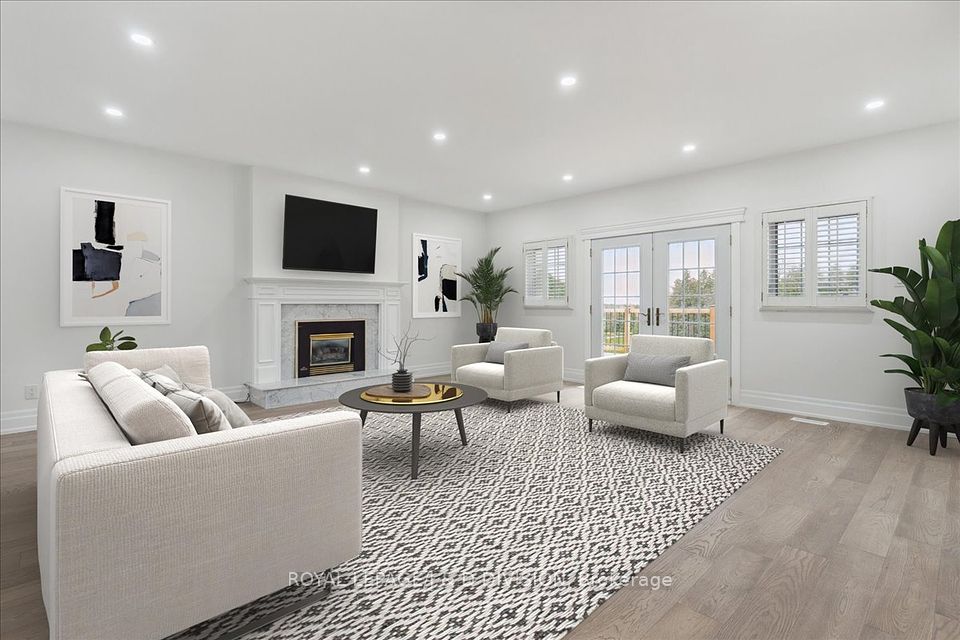 Virtually staged - Family room