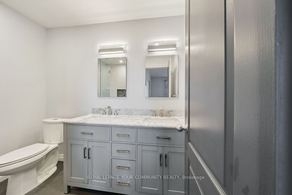 Upgraded ensuite  bathroom with double sink