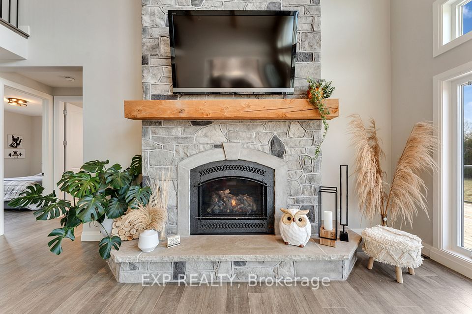 Gorgeous Stone Fireplace Feature