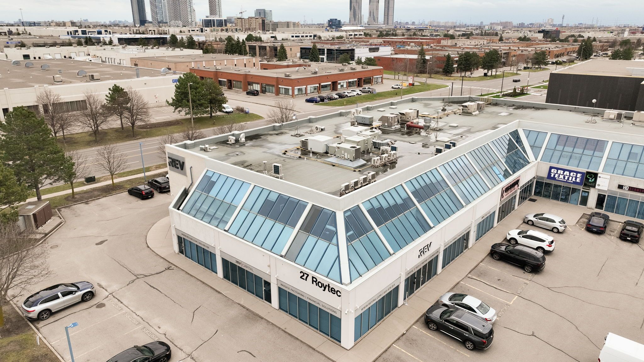 Extremely rare opportunity to own a recently renovated top to bottom 14, 000 sq ft office space in the heart of East Woodbridge! This state-of-the-art property, professionally designed with high-end upgrades, spacious kitchen with a billiard table, gym, showers, designer furniture, temperature controlled server room, prayer room, heated floors and much more, consists of 3adjacent units that must be sold together. All first floor windows and roof were recently replaced. Advanced security system and access control system. Amazing opportunity for an investor looking for a rare 5% CAP, as the seller would like to stay on as a tenant for up to3 years. Must be seen!