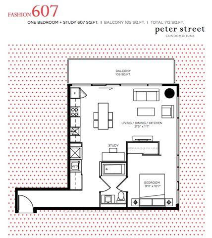 2 Bedrooms Condo at 101 Peter, Toronto For sale