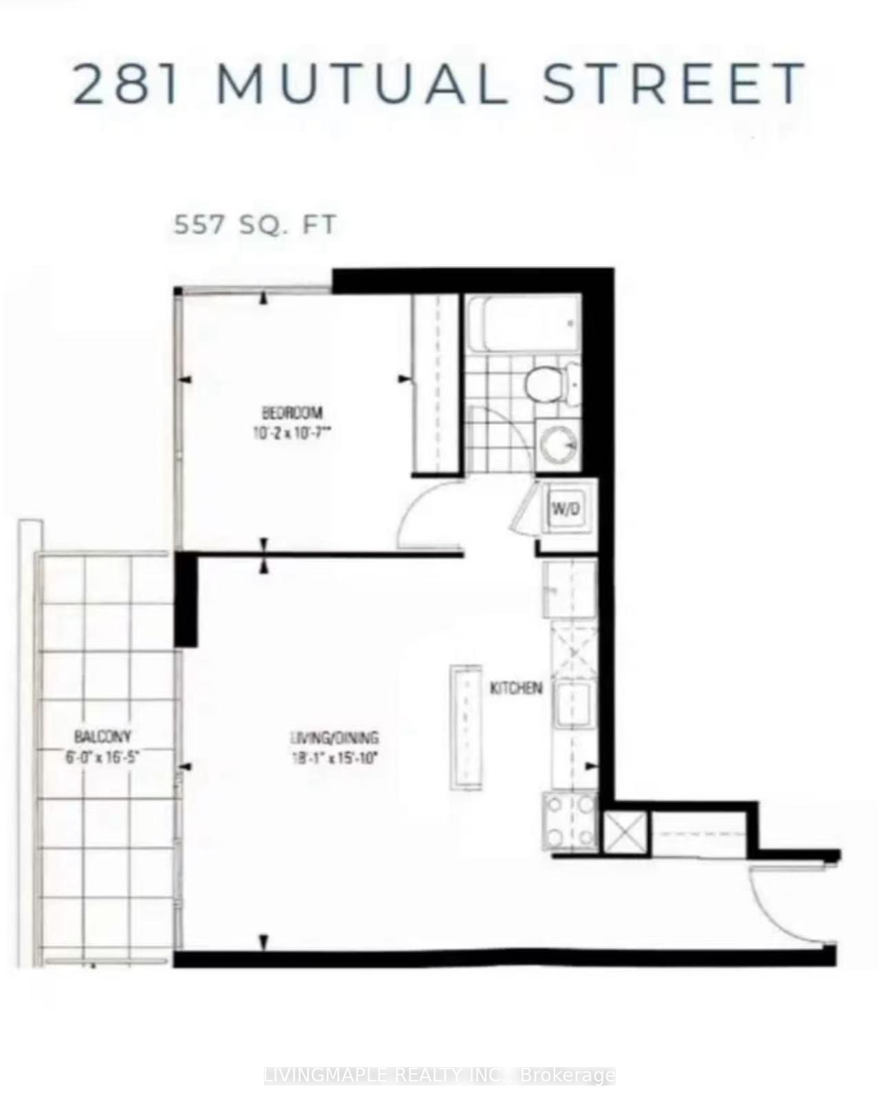 1 Bedroom Condo at 281 Mutual, Toronto For sale
