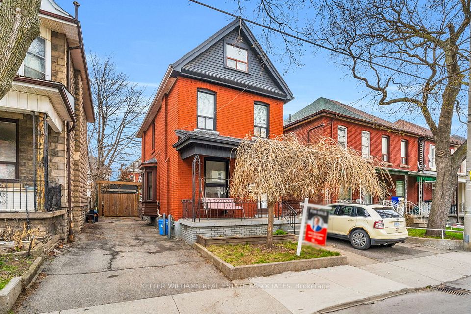 721 Cannon Street E Hamilton, Ontario Welcome to this beautifully updated 2.5-storey detached home, brimming with character and modern touches throughout. Thoughtfullyupgraded from top to bottom, including a new roof (2022) and a fully refinished attic featuring skylights, new insulation, fresh drywall, and sleekpot lightscreating a bright, functional bonus space.The curb appeal shines with a brand new front window, freshly painted fascia, and a re-doneback porch overhang. The garage exterior has been given a modern facelift with updated siding and fresh paint, while the fully fenced backyardnow features a stunning new stone patioperfect for relaxing or entertaining.Step inside to a sun-filled, open-concept kitchen and living/diningarea designed for seamless everyday living. The primary bedroom offers style and function with custom California Closet shelving, keeping thespace clean, organized, and clutter-free.Conveniently located just steps from public transit and iconic Tim Hortons Field. You're also just a 15-minute drive to McMaster University and surrounded by a variety of public schools for all age groups.