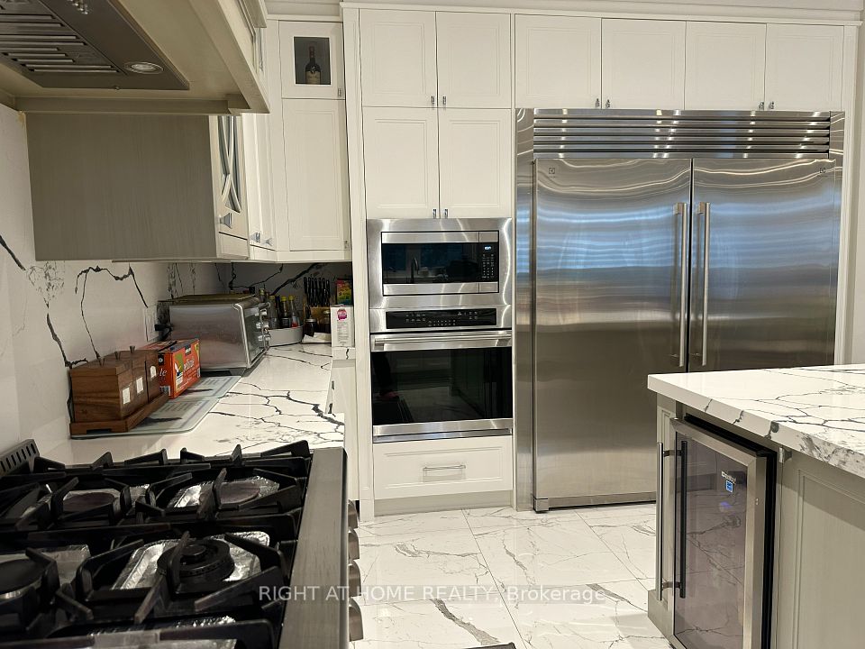 Kitchen with Double Door Fridge, Oven, Microwave