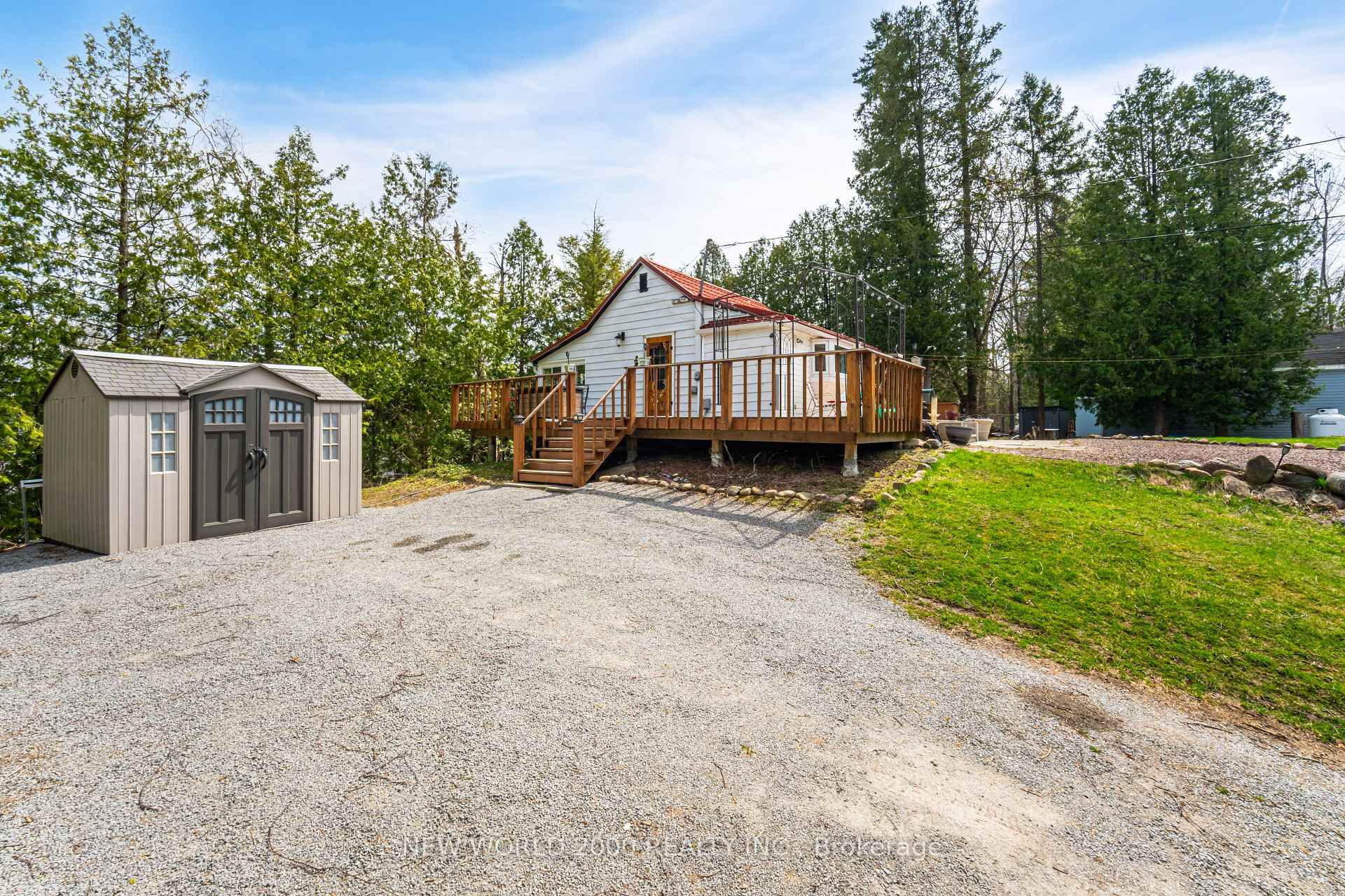 4 Chambers Lane Georgina, Ontario Wow ! Riverfront Property combining investment and recreation. ! Over 150 feet of water frontage within this double lot. Direct boat access to Lake Simcoe. 2 bedroom year round home with a full walk out basement. Tender loving care will make this home your oasis. Note: Drilled well and septic system.
