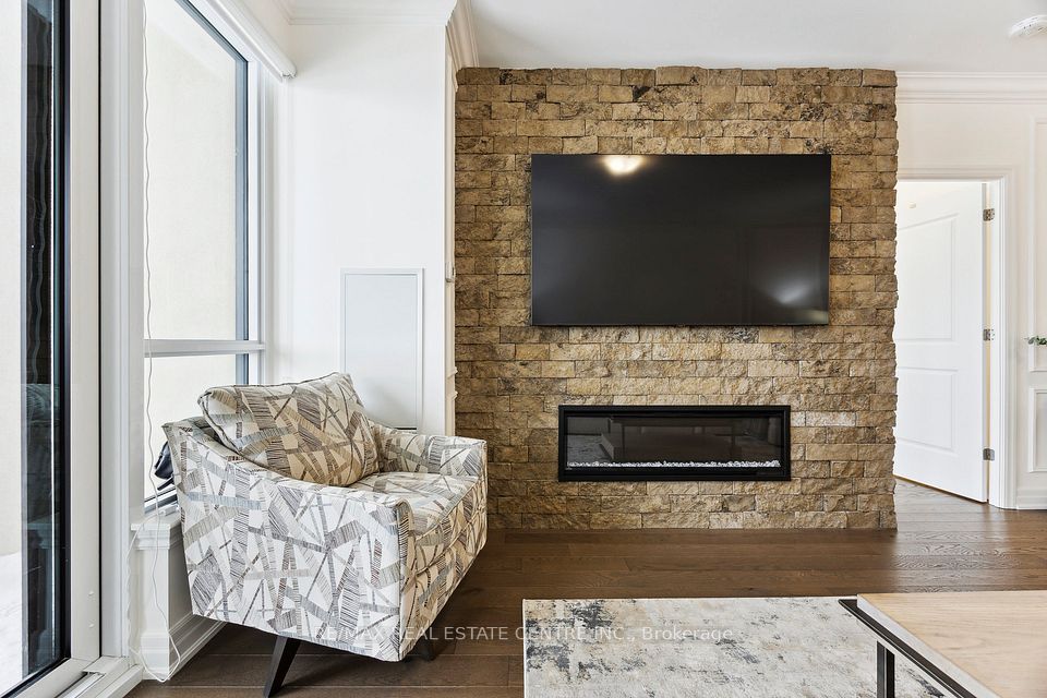 Custom Stonework & Electric Fireplace